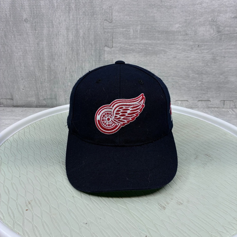 Vintage Sports Specialties Detroit Red Wings Hat Mens Navy Blue Wool Blend